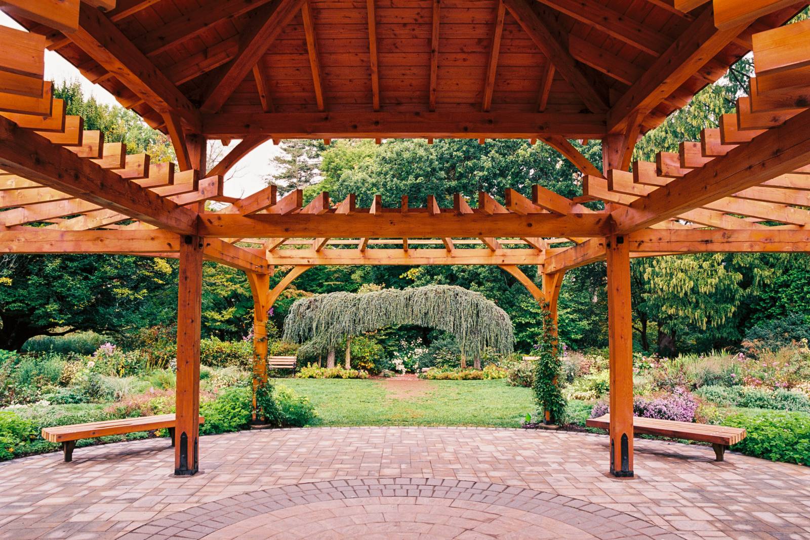 16' x 16' Center Pavilion • 10' Octagon Shaped Pergola Extensions