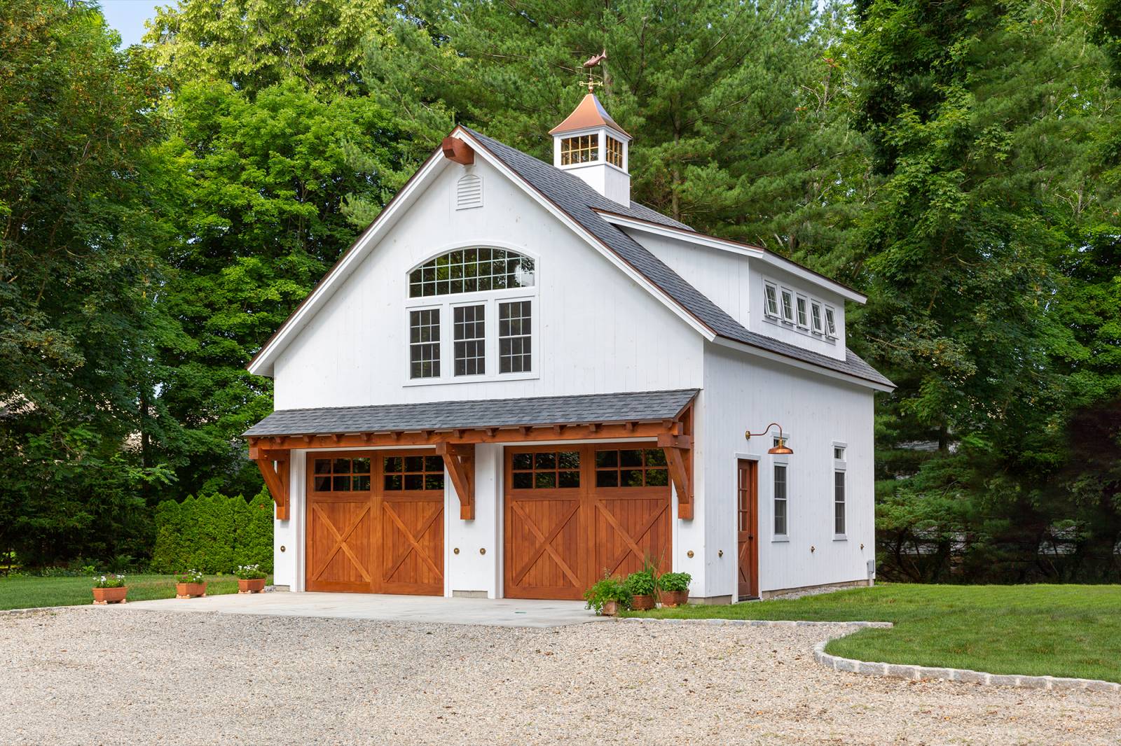 26' x 28' Plymouth Carriage Barn Shown with Options