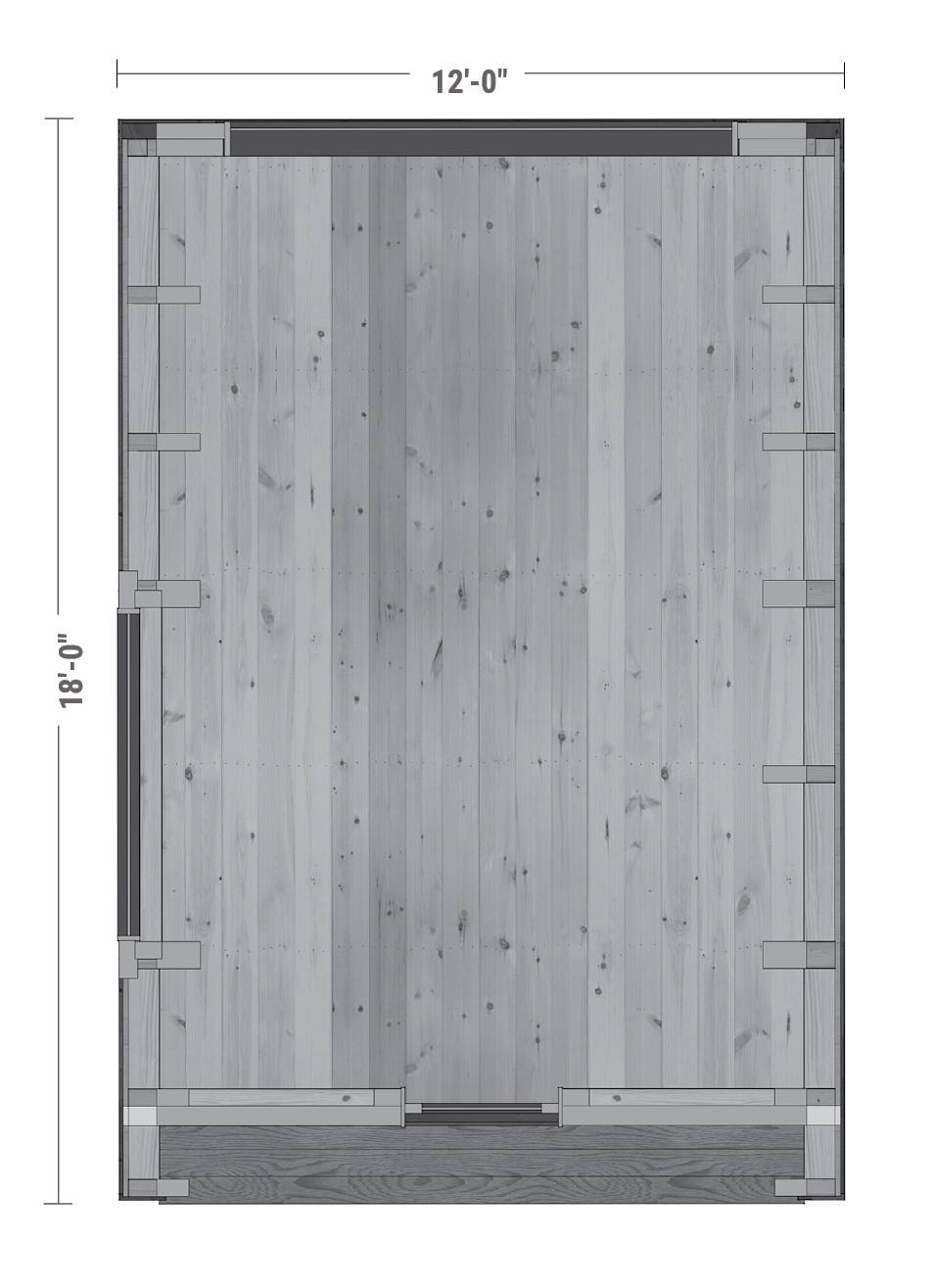 12' x 18' A-Frame Cabin Floor Plan
