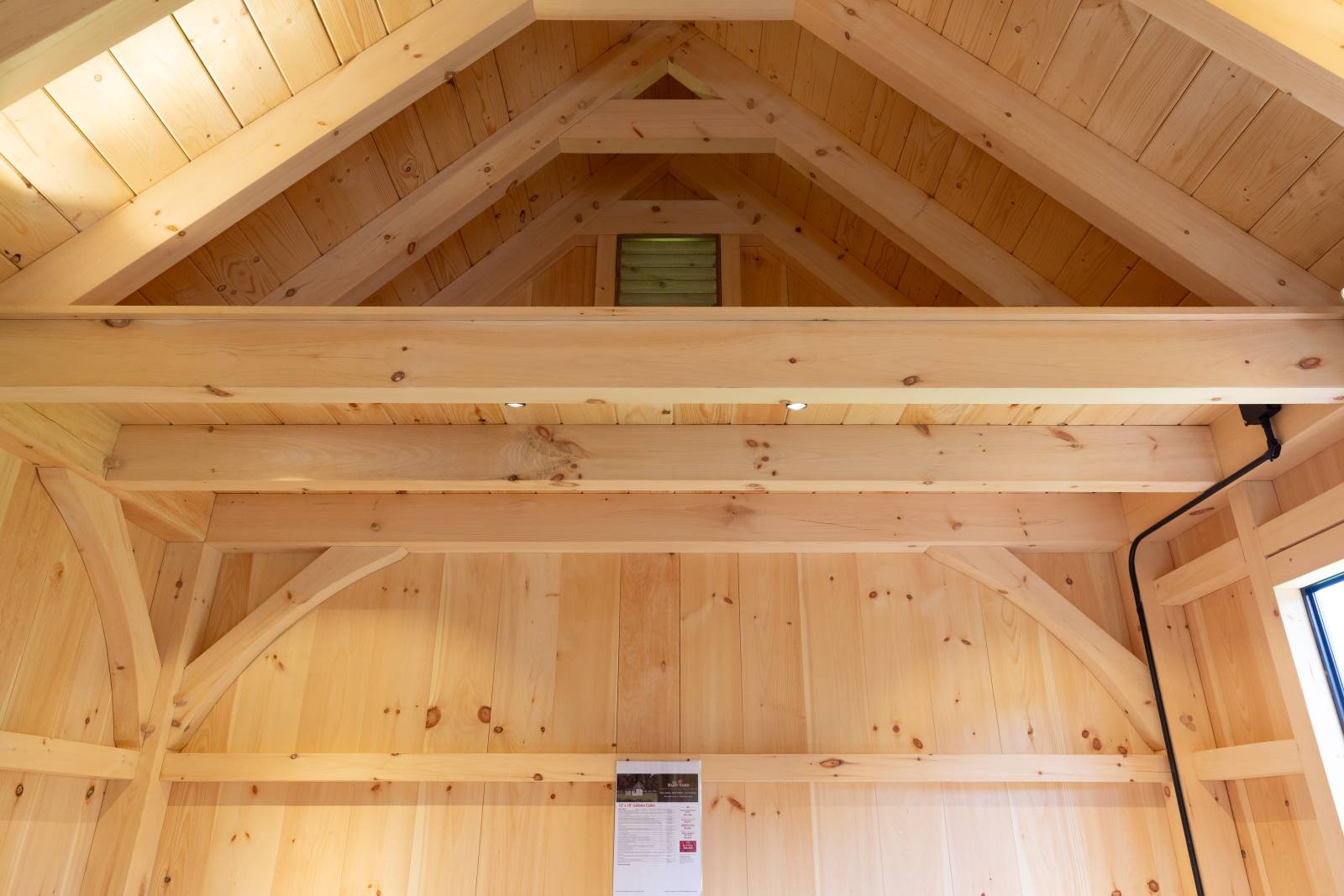 4' x 12' storage loft inside of the Gallatin Cabin