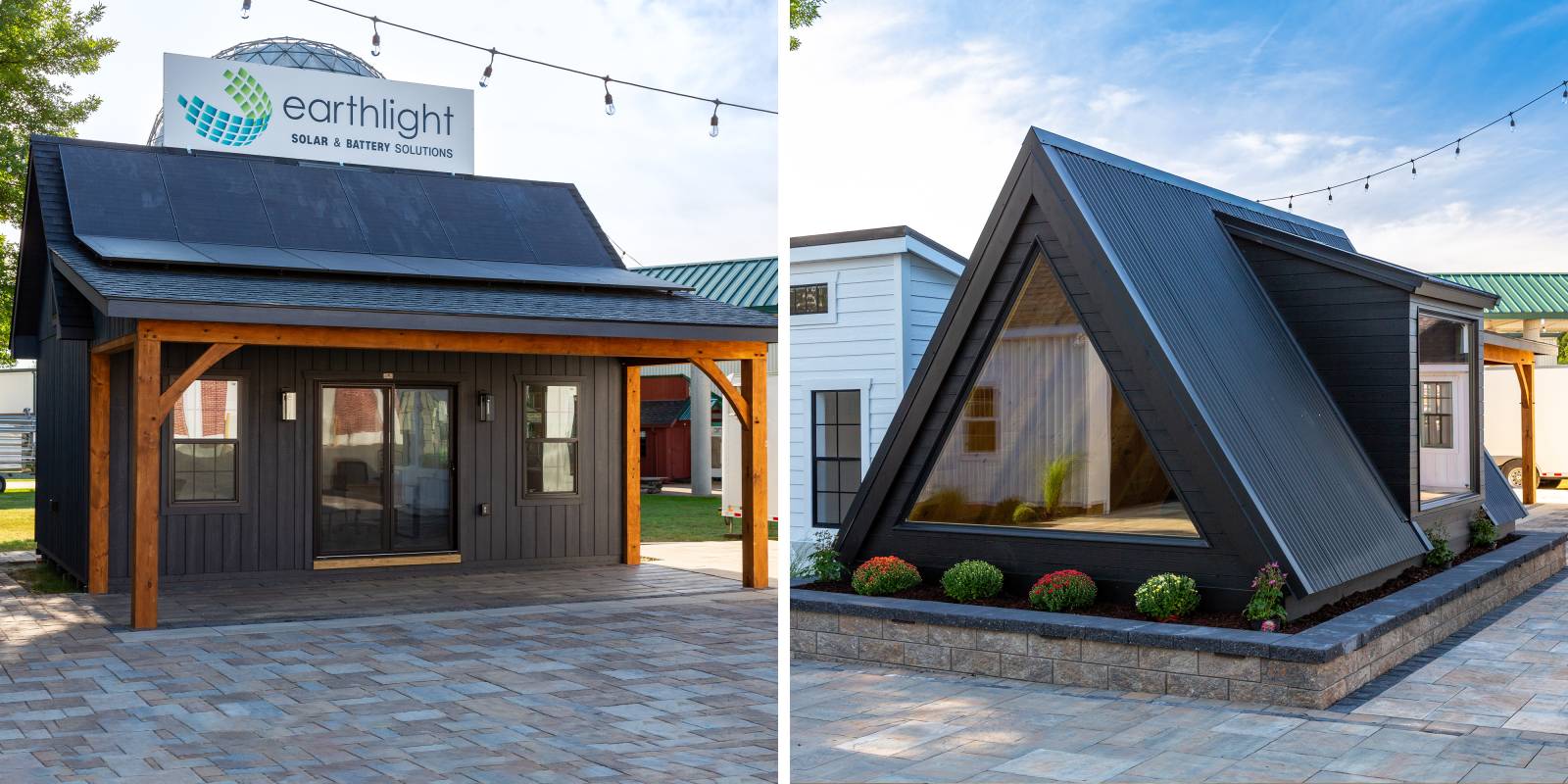 14' x 22' Off-Grid Solar Cabin & 12' x 18' A-Frame Cabin at The Big E 2025
