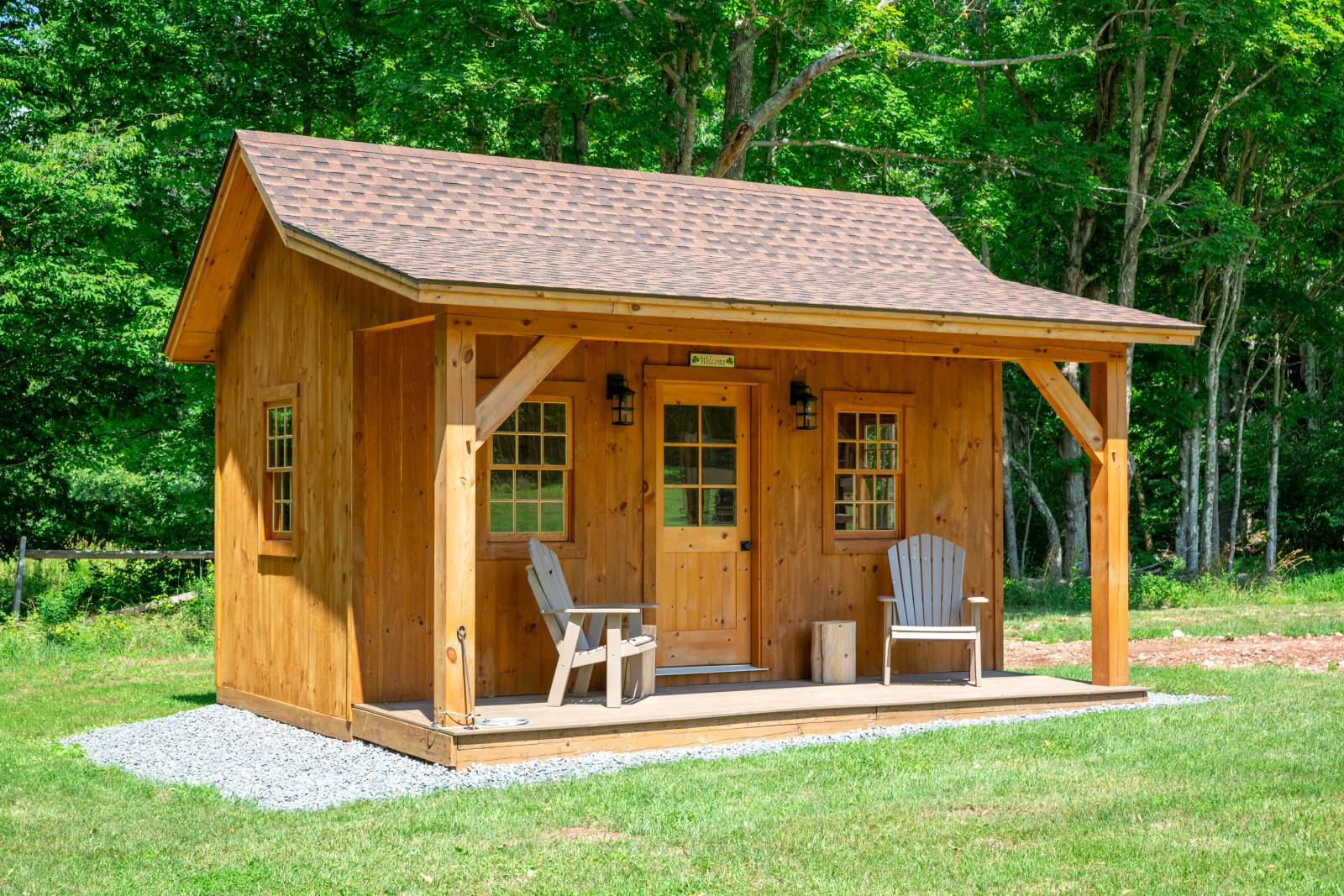 10' x 18' Trapper’s Cabin Shown with Options