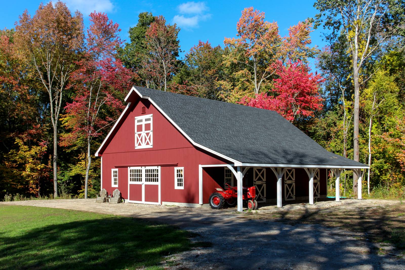 36' x 48' Belmont Saratoga Barn Shown with Options