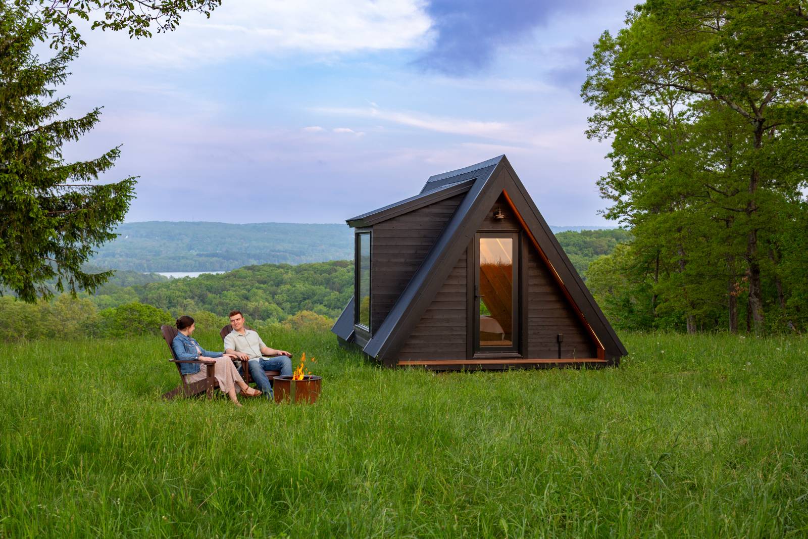 12' x 18' A-Frame Post & Beam Cabin, Delivered Fully Finished Nationwide