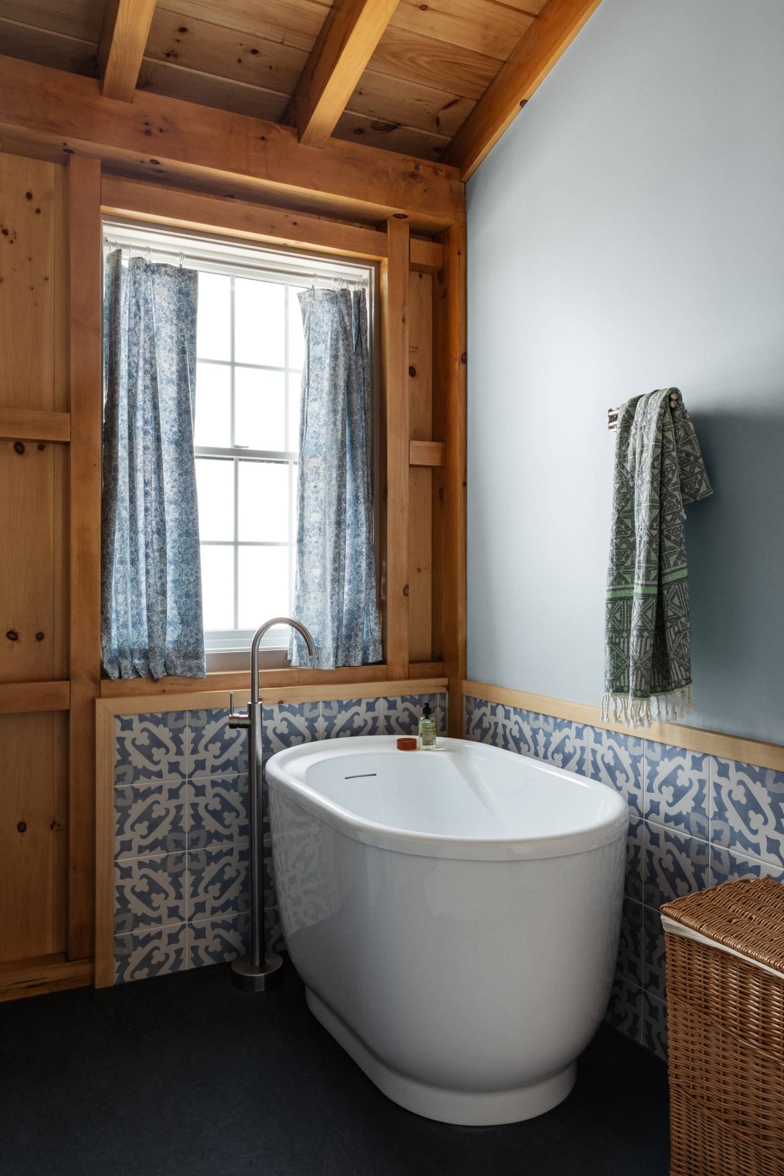 The bathroom  • Timber frame barn kit