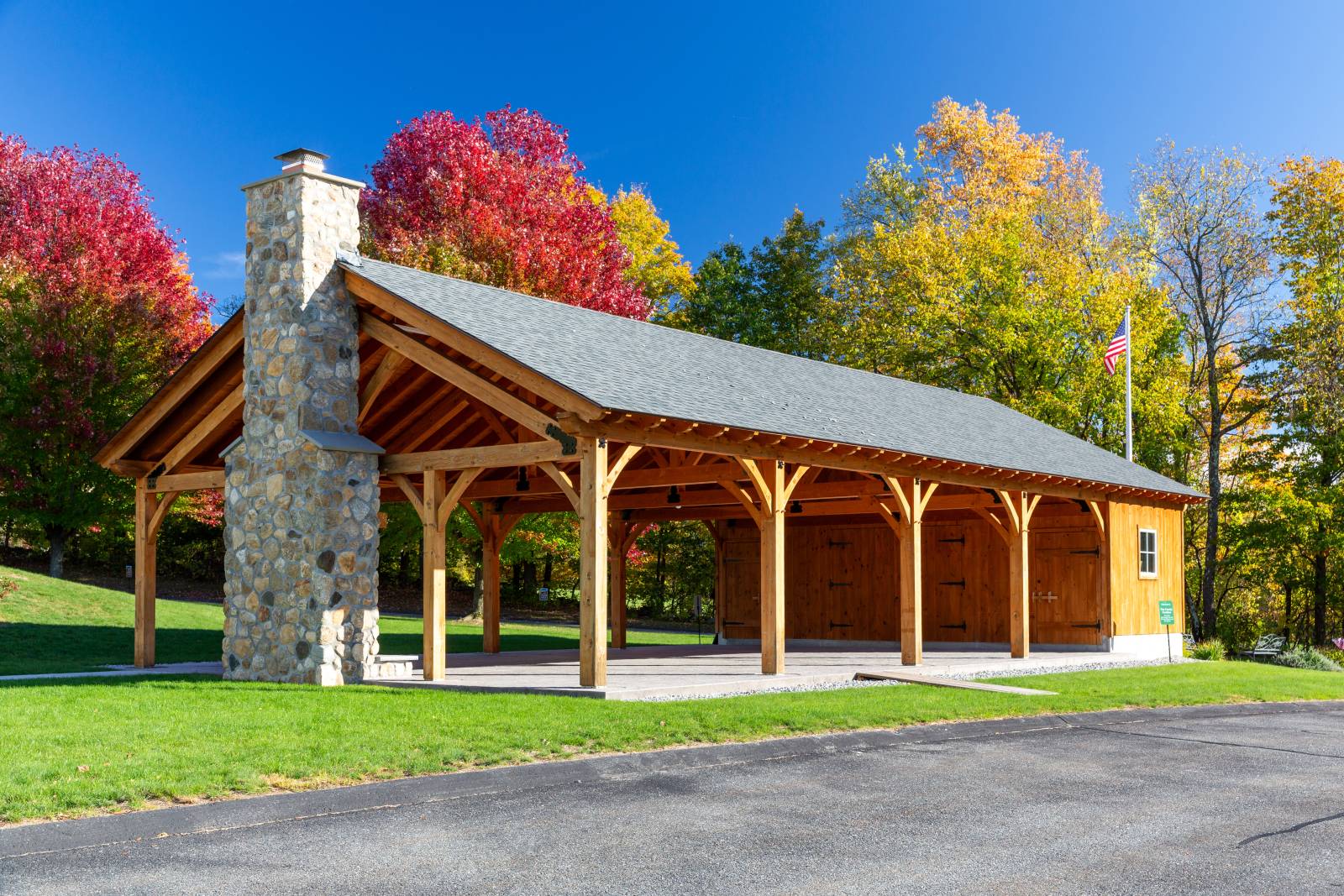 30' x 60' Bitterroot Timber Frame Pavilion, Leominster, MA
