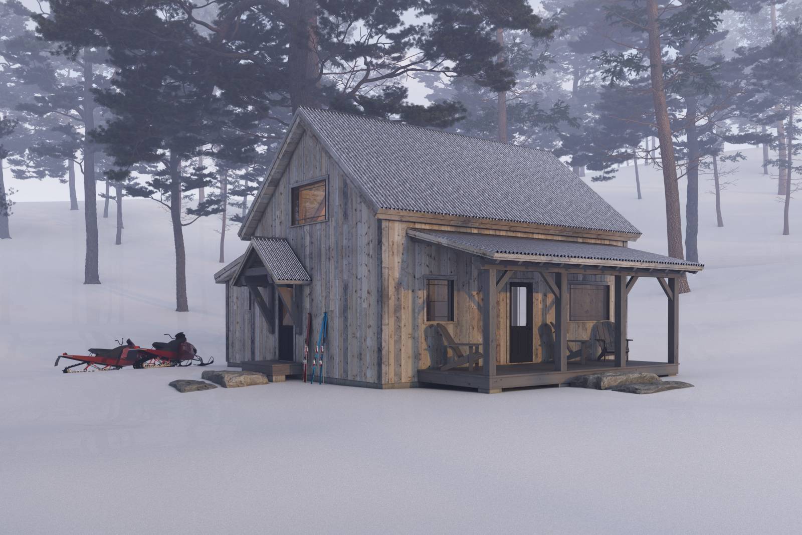 30' x 28' Yellowstone Cabin Shown with Options