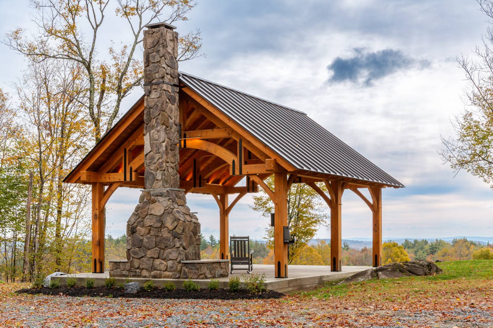 20' x 24' Alpine Timber Frame Pavilion, West Halifax, VT