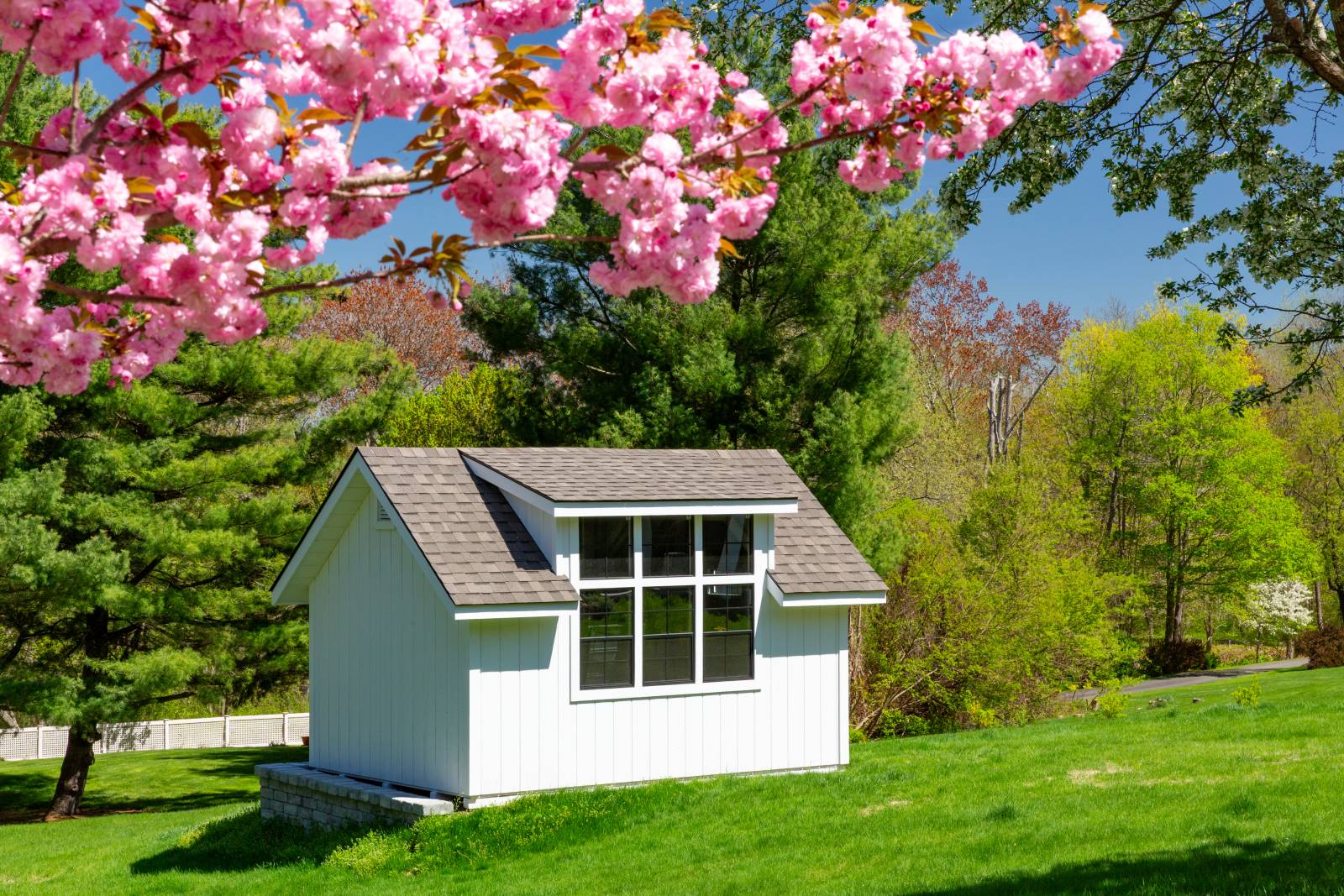 A modern dormer adds contemporary style to Victorian & Grand Victorian sheds