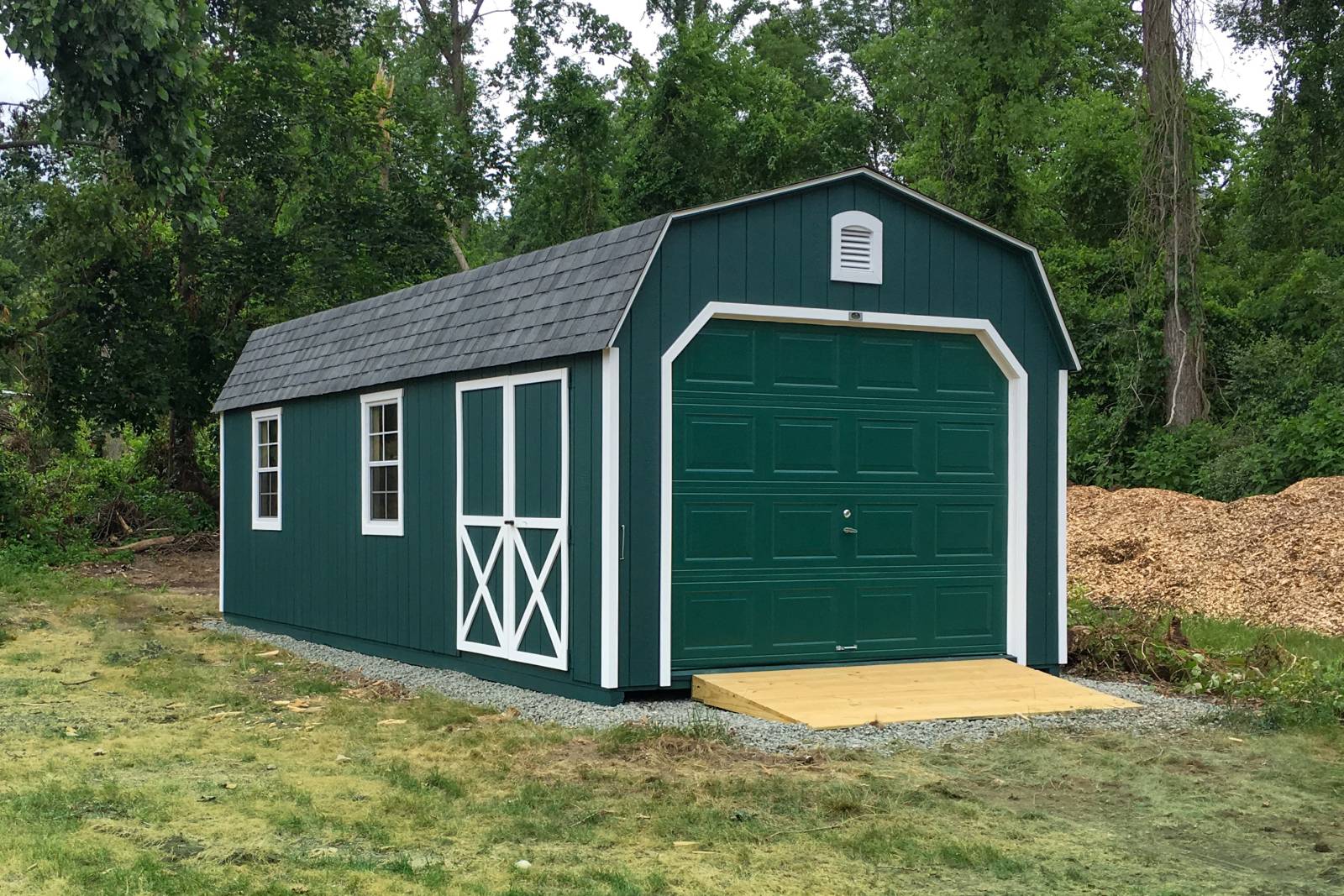 12' x 24' Traditional Dutch Garage Shown with Options