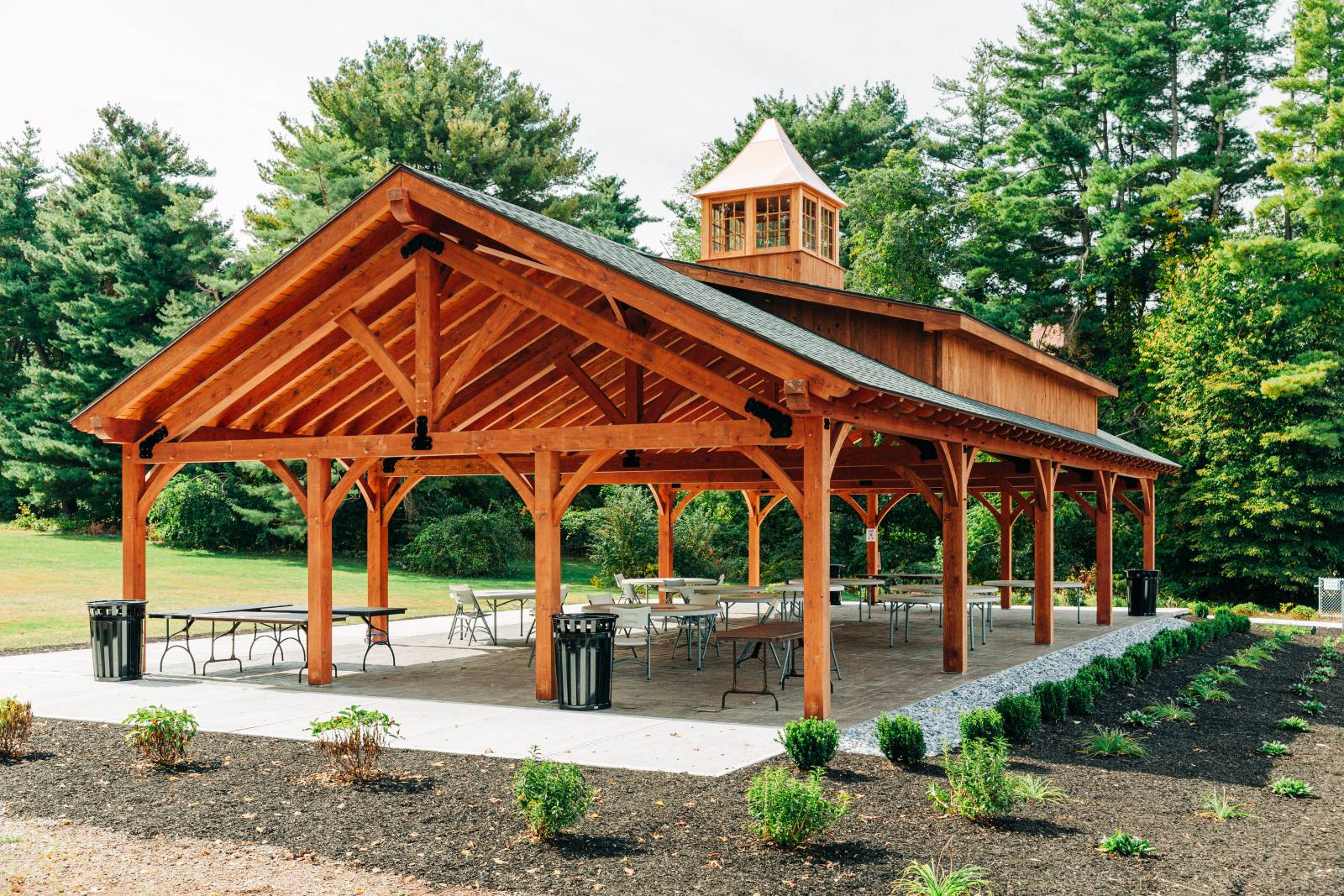 30' x 60' Bitterroot Timber Frame Pavilion Shown with Options