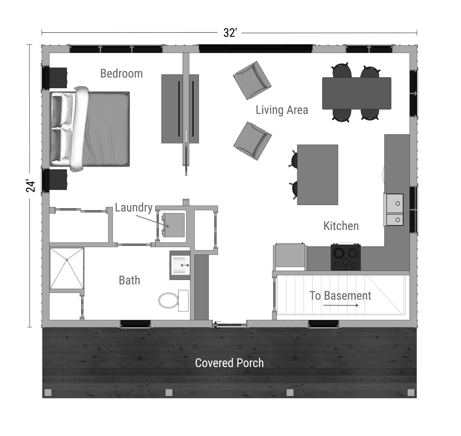Asheville ADU Floor Plan