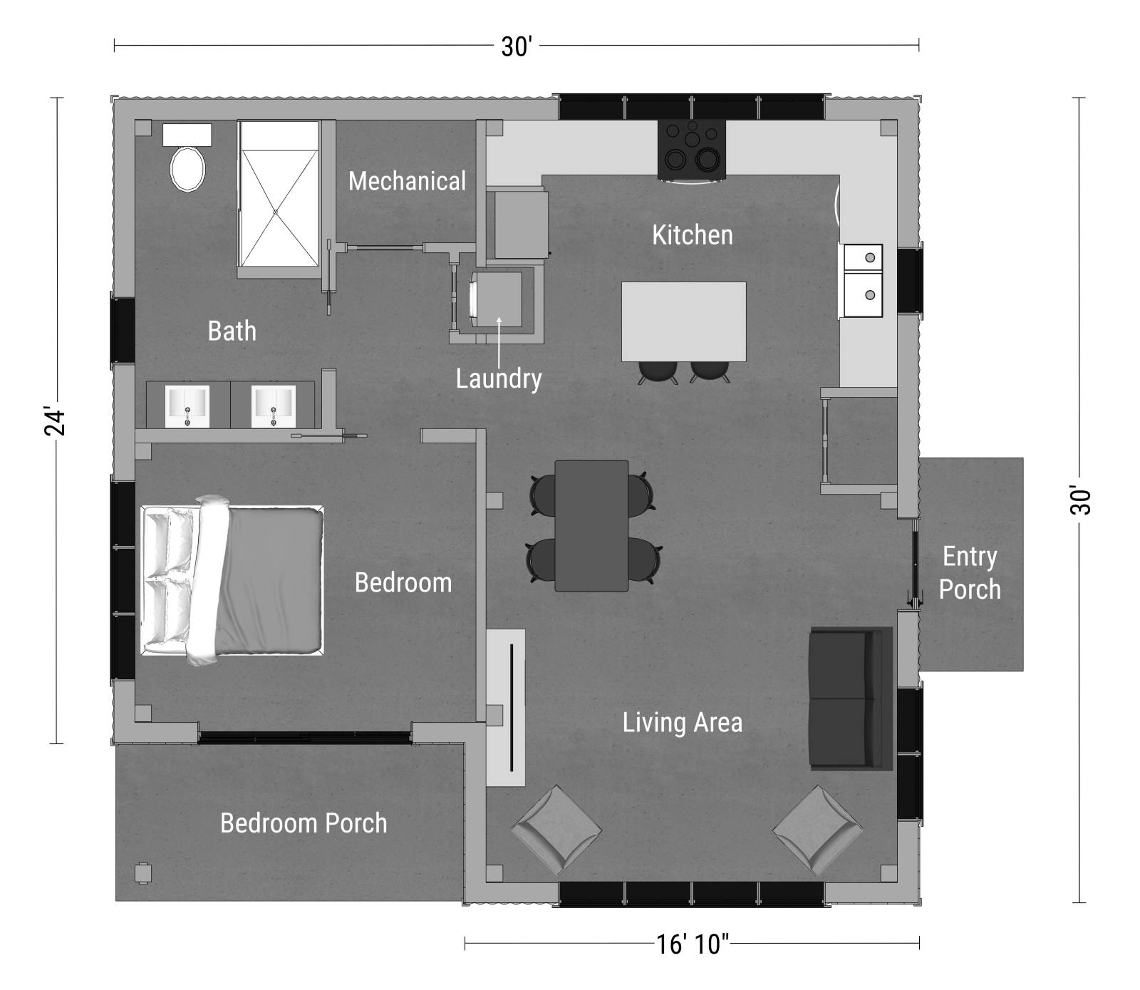 Cascade ADU Floor Plan