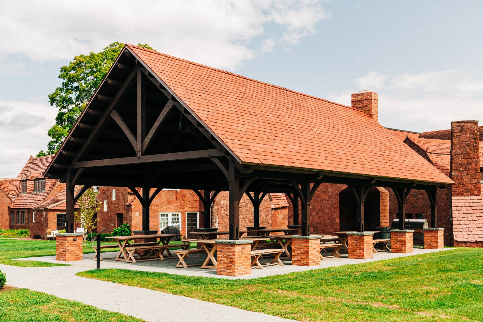 24' x 44' Bridger Timber Frame Pavilion Shown with Options