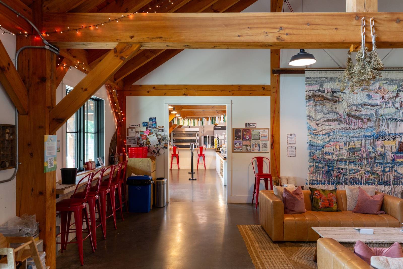 The Trailside Lounge connects directly to the Gardiner Bakehouse
