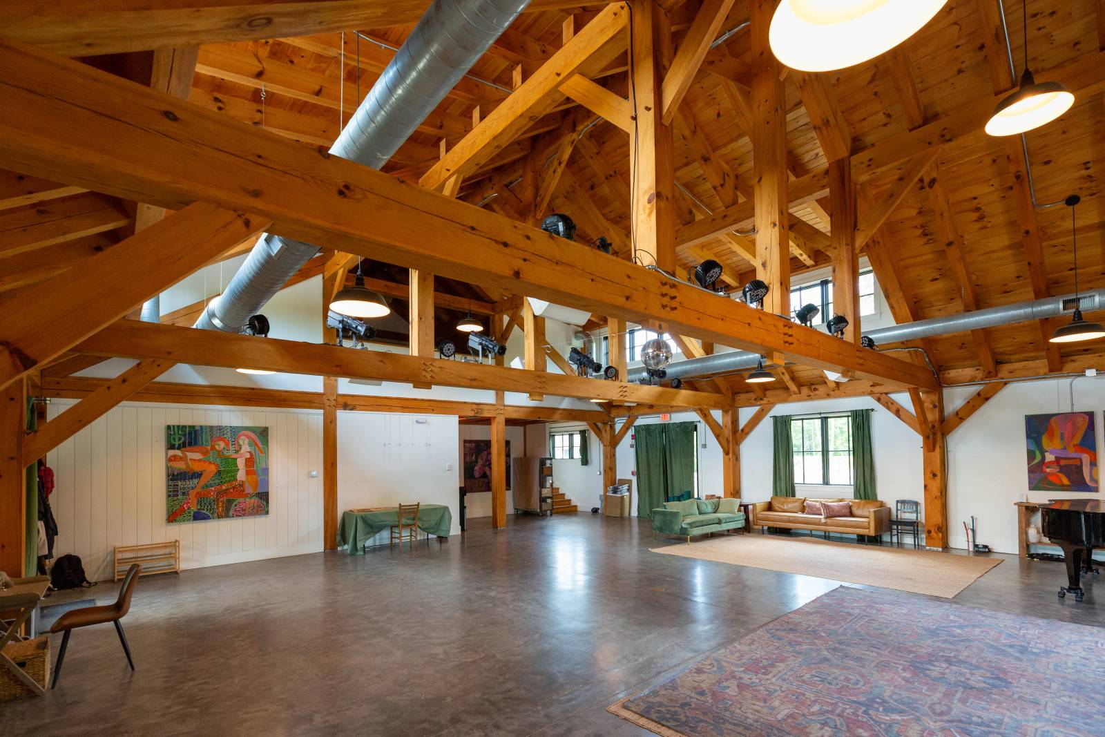 This large space is used for music, events, parties, and gatherings