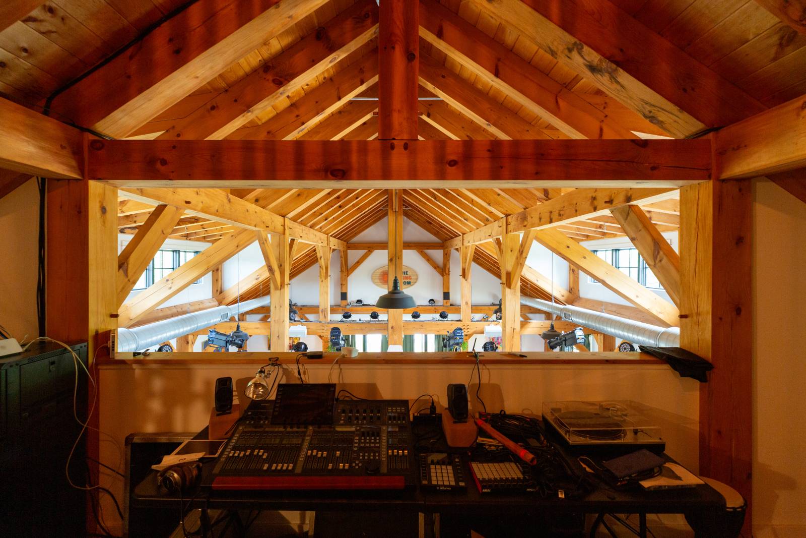 A loft above The Living Room houses sound engineering equipment