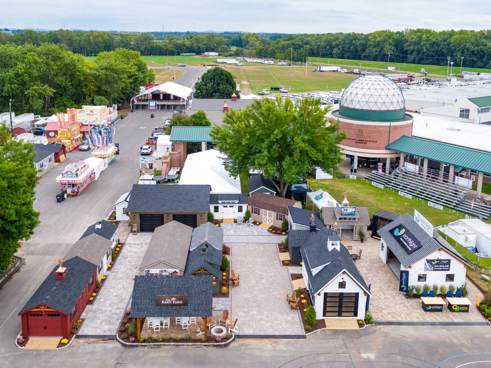 Aerial View of The Barn Yard at The Big E, Inside Gate 9