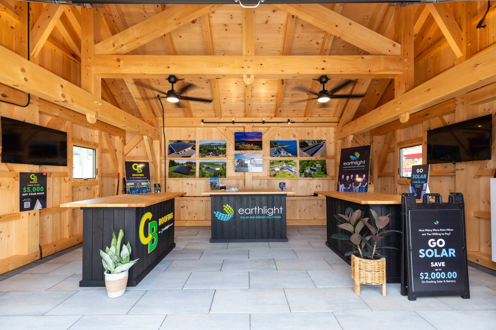 18' x 24' Montauk Timber Frame Pool House Interior