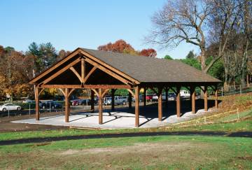 30' x 64' Bitterroot Timber Frame Pavilion, Springfield, MA