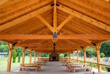 30' x 90' Bitterroot Timber Frame Pavilion, Chester, CT