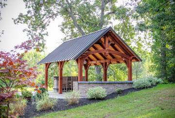 12' x 20' Teton Timber Frame Pavilion, South Windsor, CT