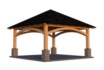 18' x 18' Jackson Timber Frame Pavilion Kit