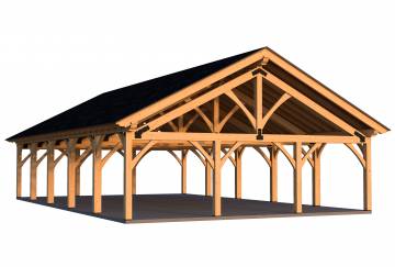 24' x 50' Bitterroot Timber Frame Pavilion Kit