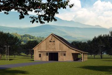 36' x 36' Belmont Saratoga Barn Kit