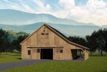 36' x 36' Belmont Saratoga Barn Kit