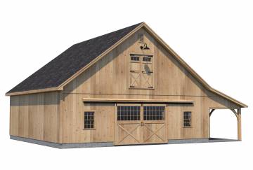 36' x 36' Belmont Saratoga Barn Kit