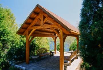 10' x 16' Bridger Timber Frame Pavilion, Middlebury, CT