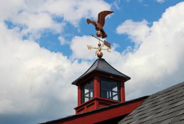 Farmhouse Cupola & Copper Weathervane