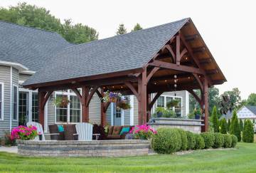 12' x 20' Bridger Timber Frame Pavilion, West Suffield, CT