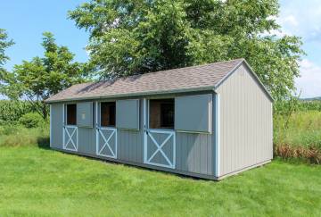 12' x 30' Economy Shed Row Horse Barn, Ellington, CT