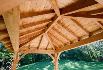 12' x 18' Jackson Timber Frame Pavilion, Sutton, MA