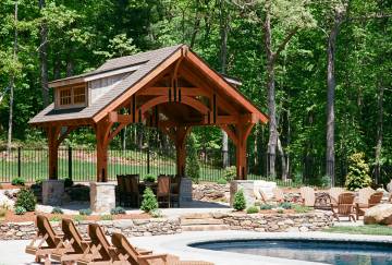 16' x 16' Alpine Timber Frame Pavilion, Tolland, CT