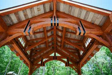 16' x 16' Alpine Timber Frame Pavilion, Tolland, CT