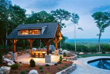 16' x 16' Alpine Timber Frame Pavilion, Tolland, CT