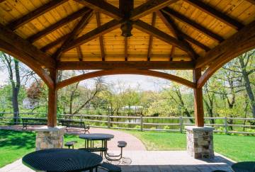 18' x 18' Jackson Timber Frame Pavilion, Simsbury, CT