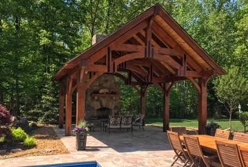 18' x 20' Alpine Timber Frame Pavilion, Quinton, VA