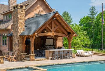 18' x 20' Custom Teton Timber Frame Pavilion, Northeast CT