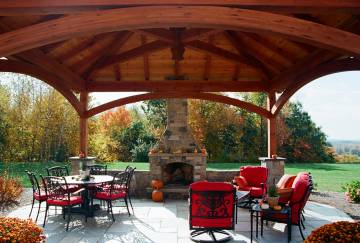 18' x 18' Jackson Timber Frame Pavilion, Hampden, MA