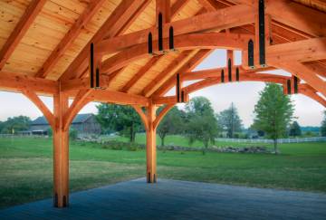 20' x 24' Alpine Timber Frame Pavilion, North Granby, CT