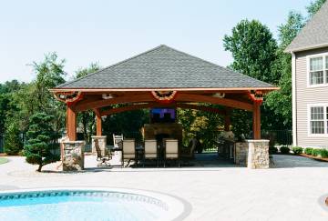 24' x 24' Jackson Timber Frame Pavilion, Ellington, CT