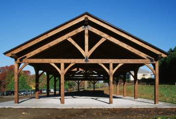 30' x 64' Bitterroot Timber Frame Pavilion, Springfield, MA