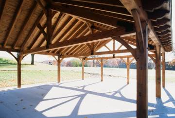 30' x 64' Bitterroot Timber Frame Pavilion, Springfield, MA