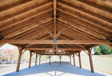 30' x 64' Bitterroot Timber Frame Pavilion, Springfield, MA