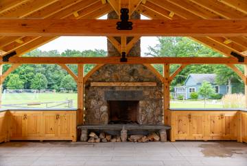 30' x 90' Bitterroot Timber Frame Pavilion, Chester, CT