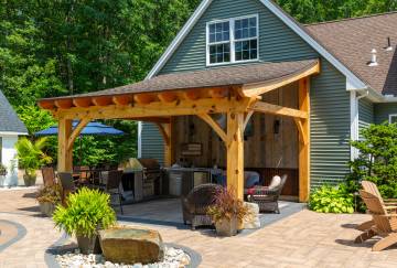 16' x 16' Custom Timber Frame Pavilion, Ellington, CT